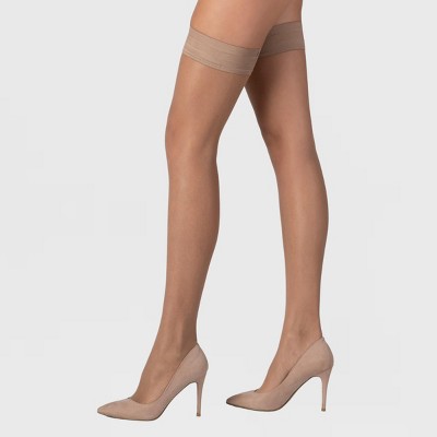 LECHERY Women's Sheer Plain Thigh Highs (1 Pair)