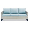 POCASSY 74.4" Outdoor Wicker Couch with Metal Armrest, 3-Seater Couch with Square Armrest Patio Furniture Sofa for Porch Balcony - 4 of 4