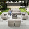 Outdoor Sectional Sofa Patio Furniture Sets with Thickened Cushions - 4 of 4