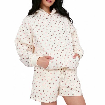 Women's Hoodie Cherry Bow Print Sweatshirt - Pretty Garbage