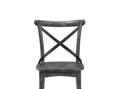 Dresden Vintage Bone White Floral Leather Accent Chair
