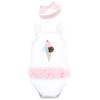 Little Treasure Baby Girl Sleeveless Bodysuit and Headband Set, Ice Cream Cone - 3 of 4