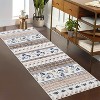 Boho Floral Washable Area Rug - Foldable Thin Non-Slip Carpet, Stain Resistant Non-Shedding Mat for Living Room, Bedroom, Kitchen Dining Room Decor - 4 of 4