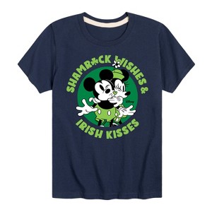 Boys' - Disney - Shamrock Wishes Irish Kisses Short Sleeve Graphic T-Shirt - 1 of 4
