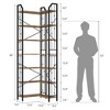 Garvee Corner Bookshelf Industrial Corner Bookcase, l Shaped Bookshelf  5 Tier/7 Tier Corner Shelf with Beaded Design and Adjustable Feet - 2 of 4