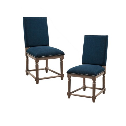 Set of 2 Wells Dining Chair Navy Madison Park