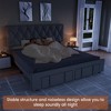 Upholstered Platform Bed Frame with Storage Drawers, Mattress Foundation with Solid Wooden Slats - 4 of 4