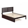 Queen Oxford Bed with Twin XL Trundle Espresso - AFI: Solid Hardwood, No Box Spring Required - image 3 of 4