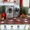 Christmas Area Rug, Santa Deer Print Washable Soft Carpet with Non Slip Backing, Low Pile Stain Resistant Floor Mat for Living Room, Bedroom - 4 of 4