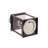 Evergreen Garden Outdoor Decor 8.5"H Battery Operated Twinkling Light Bulb Lantern, Black with Brushed Gold, Set of 2 - 4 of 4