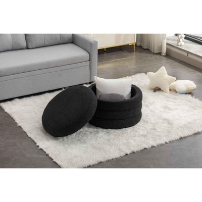 Xiyuyeu Storage Bench For Bedroom,round Storage Ottoman Bench With ...