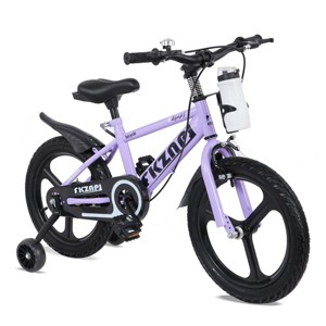 SEVOBAL Bicycles 18 Inch Kids Bike High Carbon Steel Frame Magnesium Alloy Wheels Training Wheels for Boys and Girls, Purple, 46.4"*20.3"*29.9" - 1 of 4