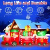 Itopfox 10 ft Inflatable Christmas Train with Santa Claus and Tree Built in LED Lights 1 Piece Outdoor Holiday Yard Decoration - 2 of 4