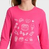 Girls' Long Sleeve 'Pastries' Graphic T-Shirt - Cat & Jack™ Pink - 2 of 4
