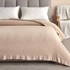 100% Cotton 300GSM Solid Waffle Blanket - Isla Jade - 2 of 4