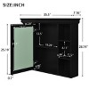 Bathroom Storage Cabinet,Medicine Cabinet With Mirror Door And Open Shelves,Bathroom Cabinet,Wall Mounted Bathroom Cabinet-Cuddlewood - 4 of 4