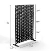 Dovelina Metal Outdoor Privacy Screen Freestanding Patio Decorative Screen (Set of 2) - 3 of 4