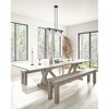 Dewdrop 29.92'' Adjustable Downrods Kitchen Island Light Industrial 5 Light Clear Glass Canopy ETL For Dining Table Lighting - 4 of 4