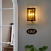 LLHZSY Modern 3-Light Outdoor Wall Lights Fixture with Glass Shade-14 1/5" Lantern for Post Porch Yard Patio - 4 of 4