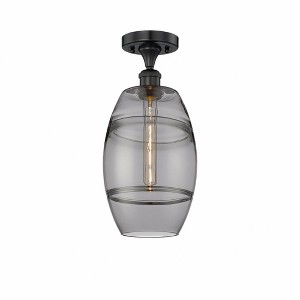 Vaz - 1 Light Semi-Flush Mount In Industrial Style-10 Inches Tall and 8 Inches Wide - 1 of 1