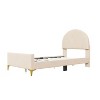 NicBex Classic Twin/Full Upholstered Bed Frame with Velvet Semi-Circle Shaped Headboard,Platform Bed Frame with Gold Mental Legs,No Box Spring Needed - 3 of 4