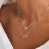 14K Gold & Platinum Plated Double Layer Pendant Necklace, Fashionable Layered Jewelry for Women - 3 of 4
