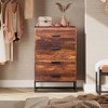 GALAXHERO 4 Drawer Wood Dresser, Tall Nightstand & Storage Chest for Bedroom, Hallway, Living Room & Closet, Sturdy Metal Frame - 3 of 4