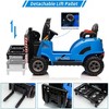 12V Kids Ride On Forklift Car, Electric Toy w/Remote, Liftable Fork & Pallet, 2 Speeds, Music, USB & Seat Belt - 4 of 4