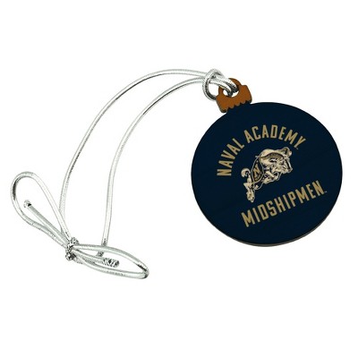 US Naval Academy Midshipmen Mini Small Tiny Wood Christmas Tree Holiday Ornament