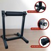 Bulgarian Split Squat Stand, Adjustable Single Leg Squat Stand, 11 Adjustable Roller Height Lower Body Gym Equipment - 4 of 4
