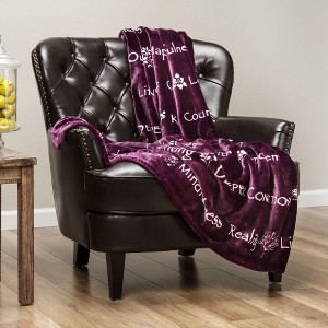 Chanasya Yoga Mindfulness Happiness Blissfulness Message Gift Throw Blanket - 1 of 4