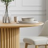 SpassWay 30"H Round Fashion Wooden Table Suitable for Kitchen Conference and Gaming Use One Pedestal Black/Walnut/Natural Wood - 3 of 4