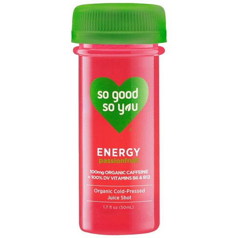 So Good So You Energy Passionfruit Organic Probiotic Shot - 1.7 fl oz - image 1 of 4