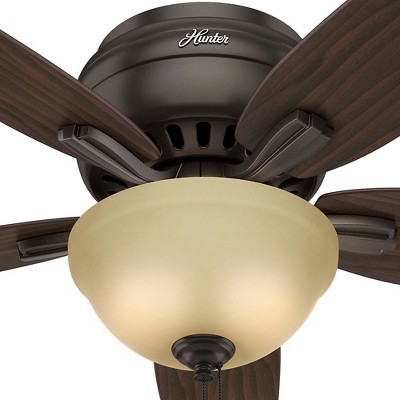 52" Premier Bronze Low Profile Ceiling Fan with LED Light