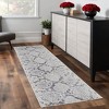 Gray Silver And Blue Geometric Area Rug - 2 of 3