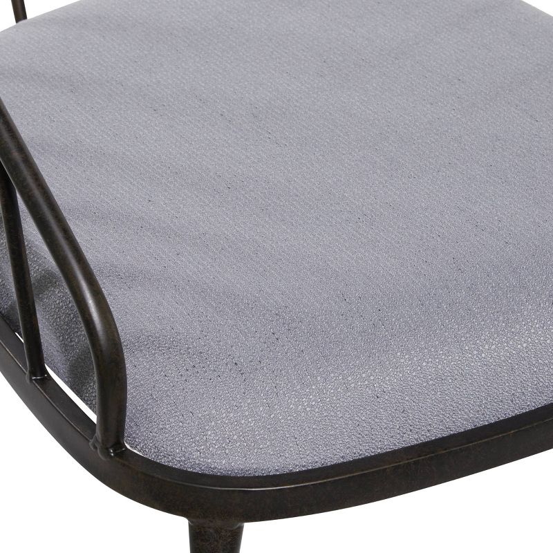 Fabric and Metal Dining Chair Black - Olivia &#38; May, 5 of 8