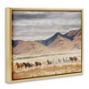 Stupell Industries Wild Horses Roaming Across Western Landscape Floating Frame Canvas Art - 2 of 4