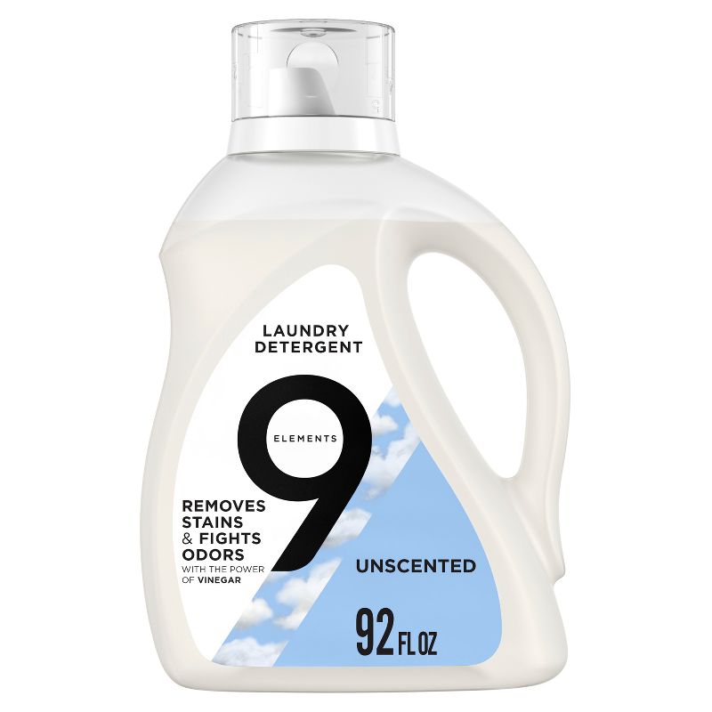 9 Elements Unscented Laundry Detergent - 92 fl oz, 1 of 4