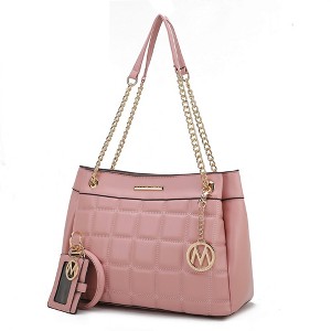 MKF Collection Mabel Quilted Women’s shoulder Bag & Bracelet Keychain with a Credit Card Holder by Mia K - 1 of 4