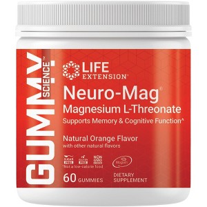Gummy Science Neuro-Mag Magnesium L-Threonate by Life Extension  -  60 Gummy - 1 of 2