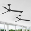 Airsurfer 52" Matte Black Ceiling Fan Without Light, 3 Plywood Blades, 6-Speed Settings, Remote Included, 4''&8'' Down Rods(2-Pack) - 2 of 4
