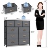 Crestlive Products 9-Drawer Extra Wide Fabric Dresser for Bedroom Clothes Storage Tower with Sturdy Steel Frame Wood Top Easy Pull Bins Wood Handles - 3 of 4