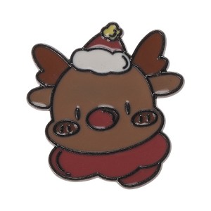 Unique Bargains Christmas Brooches Series Alloy Dripping Wax Red Green 0.98"x1.06" 1 Pc - 1 of 4