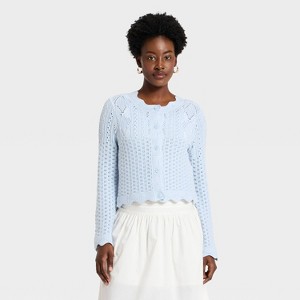 Women's Western Crafted Cardigan - Universal Thread™ Light Blue L