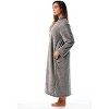 Just Love Womens Plush Zipper Lounger Solid Robe | Long Bathrobe Duster - 2 of 3