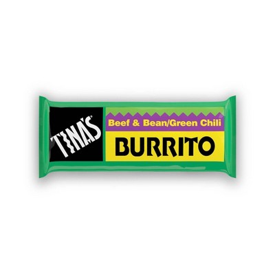 Tina's Beef, Bean & Green Chile Frozen Burrito - 4oz