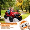 24V Electric Ride On Car, 2 Seater Battery Powered Truck with 19" Wide Seat, 4x35W Powerful Wheels, Music - 3 of 4