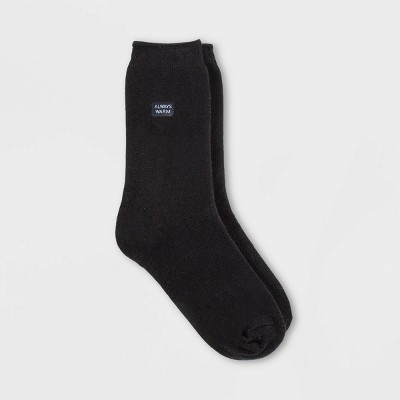 Always Warm by Heat Holders Women's Warm Crew Socks - Black 5-9