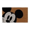 Licensed Disney Mickey Mouse Everyday Christmas Holiday Modern Graphic Novelty Natural Coir Non-Slip Indoor/ Outdoor 2 Pack Door Mat Set, 20x34 - 3 of 4