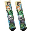 Minecraft Men's Mixed Characters Art On Sublimated Crew Sock - 2 of 4